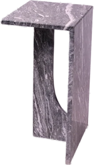 AUREMAR side table cut from a single block of grey marble